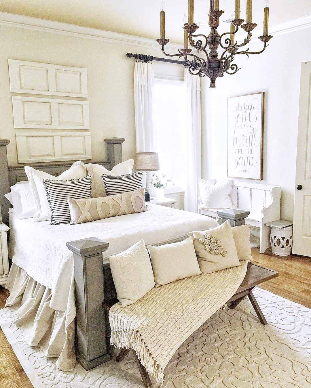 Wooden Bench With Textured Throw For Cozy Seating