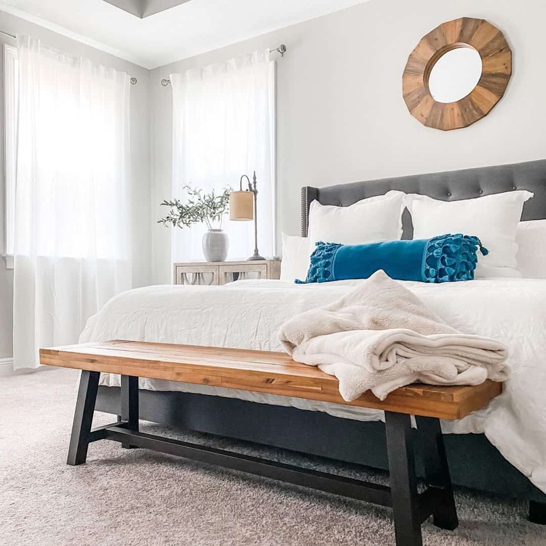 Combine Wood Planks and Metal Legs for a Sturdy Bench