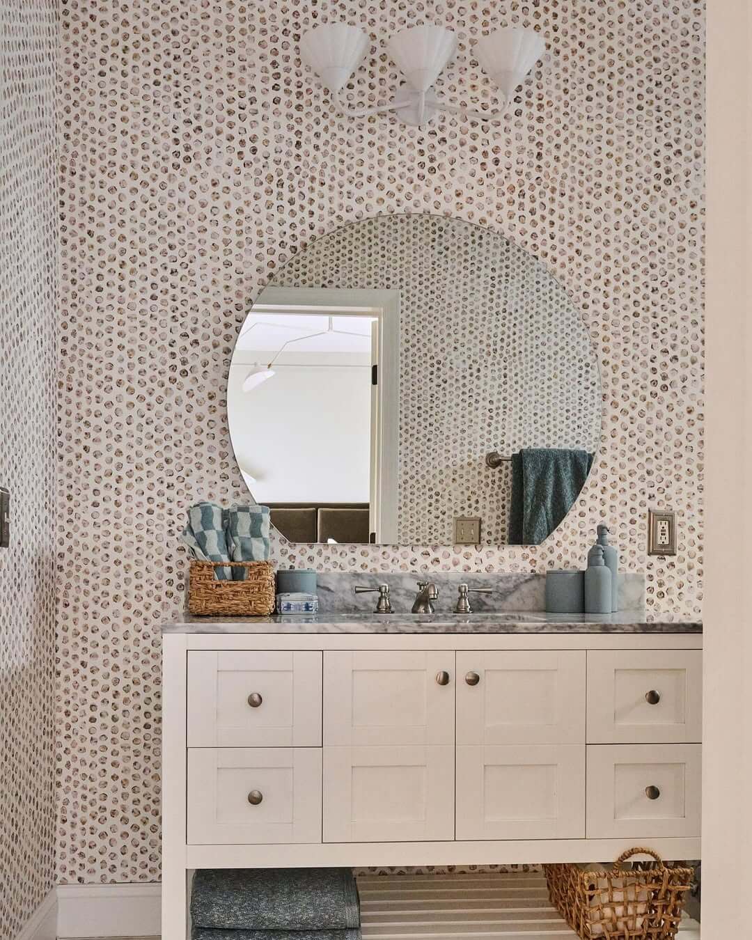 Textured Wallpaper Adds Cozy Depth