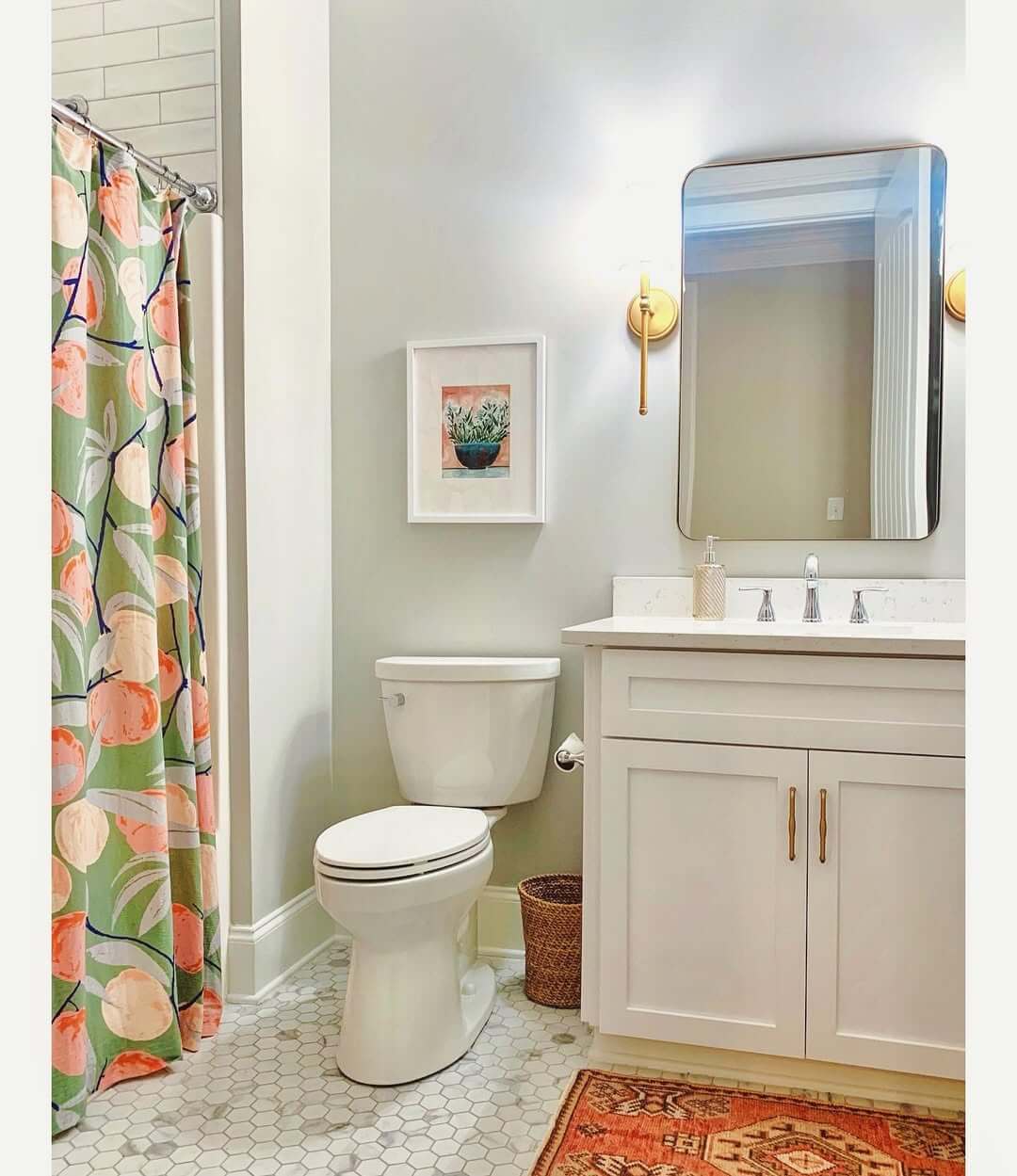 Botanical Shower Curtain Adds Playful Pop