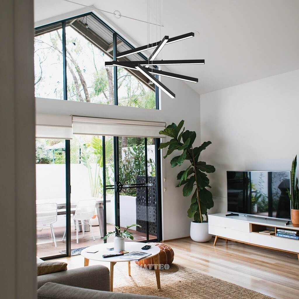 Angular Chandelier That Creates a Dynamic Ceiling Focal Point