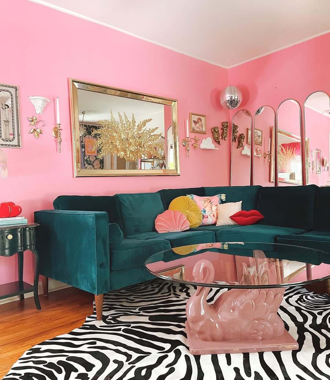 Pink Swan Coffee Table Adds Whimsical Flair