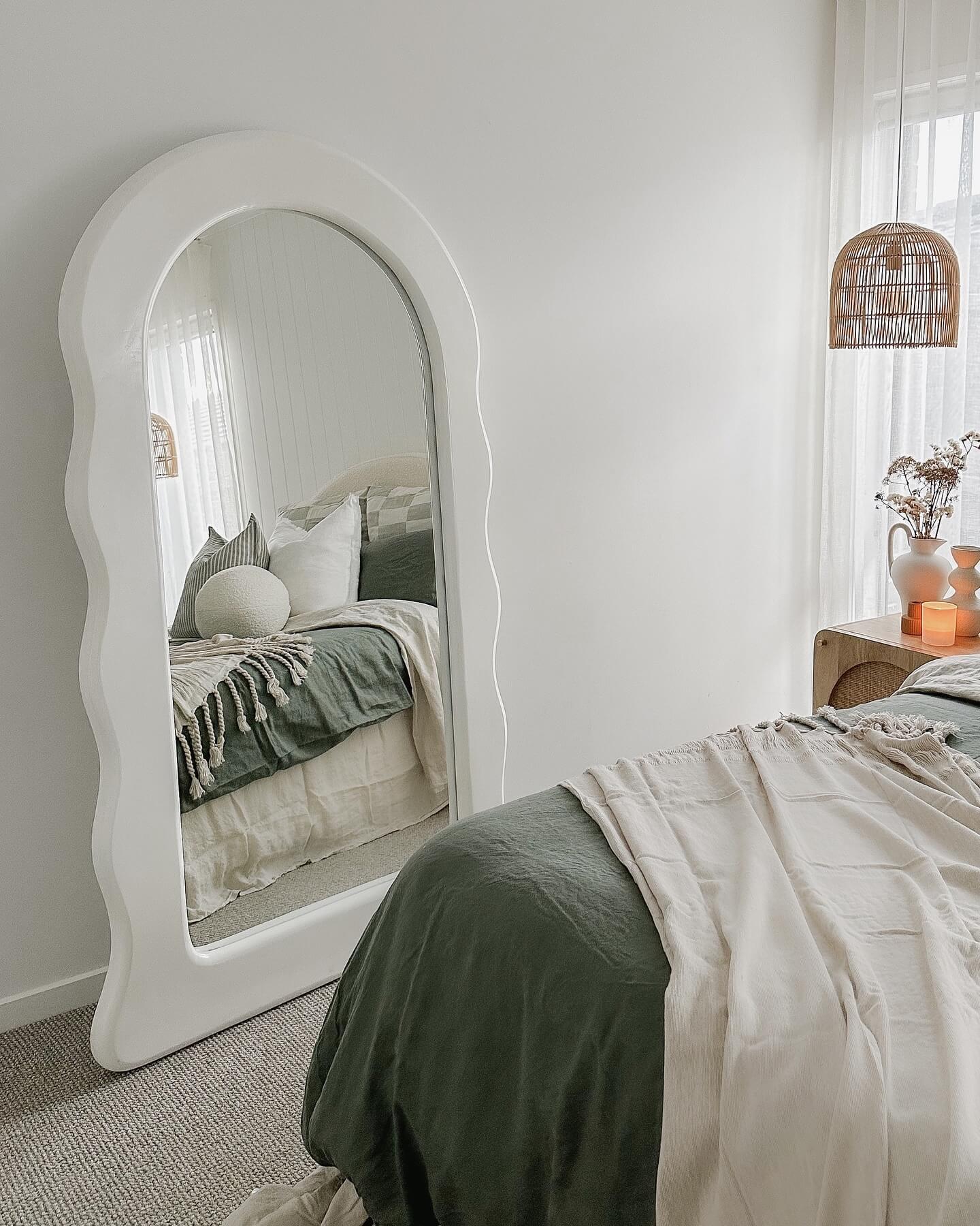 Arched Floor Mirror With Organic Curves Adds Whimsy