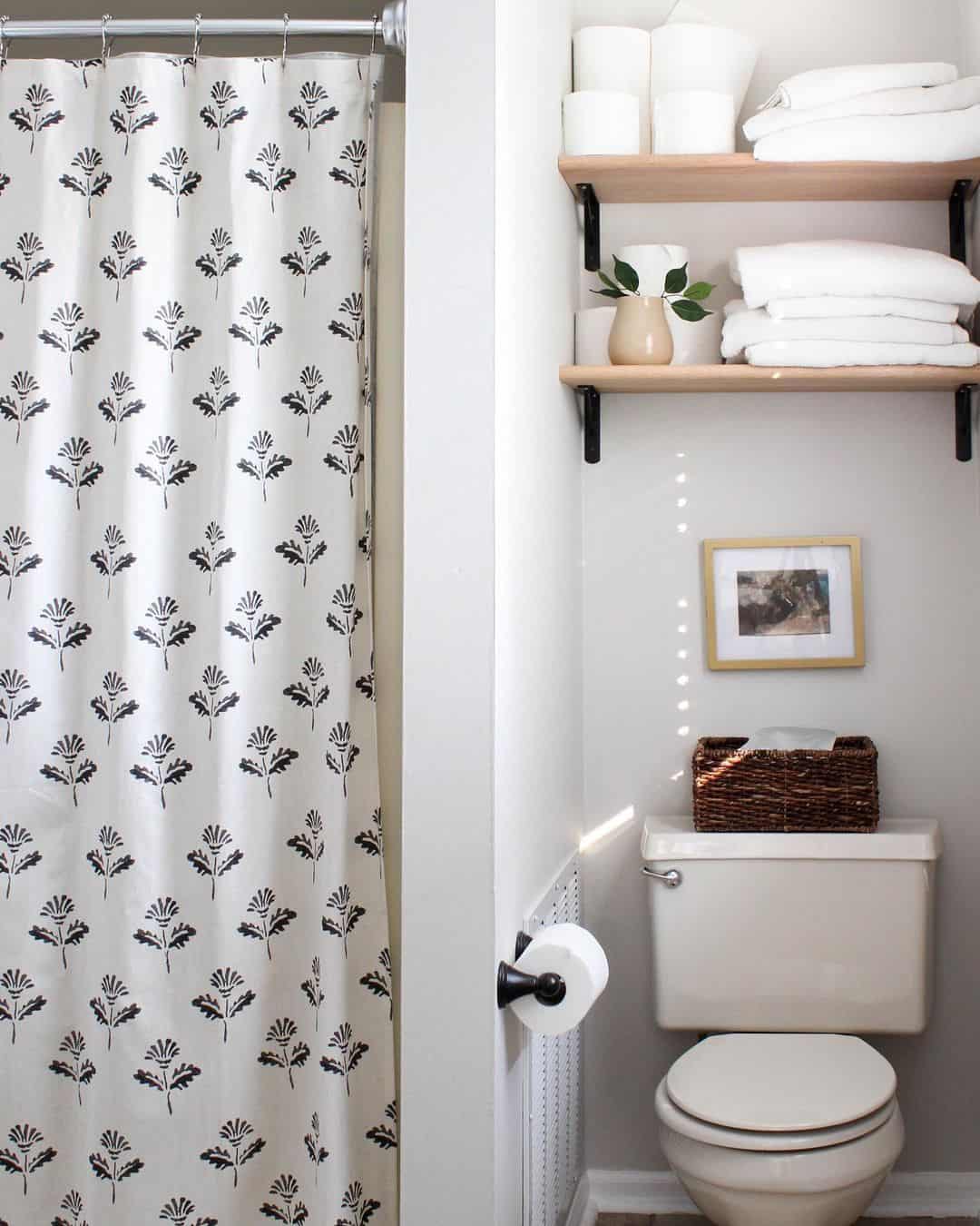 Woven Basket Hides Toilet Tank Supplies