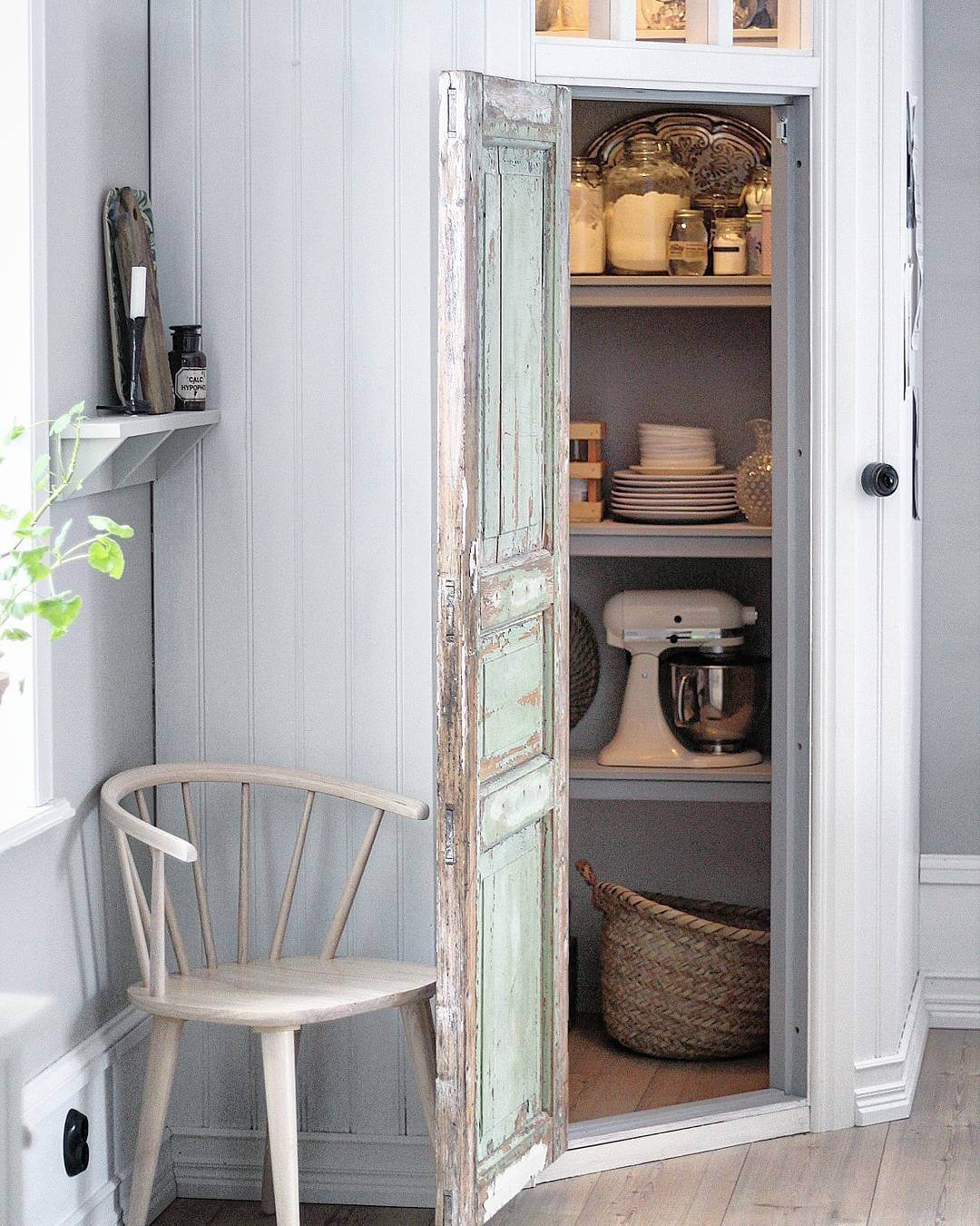Conceal Storage Behind a Distressed Door