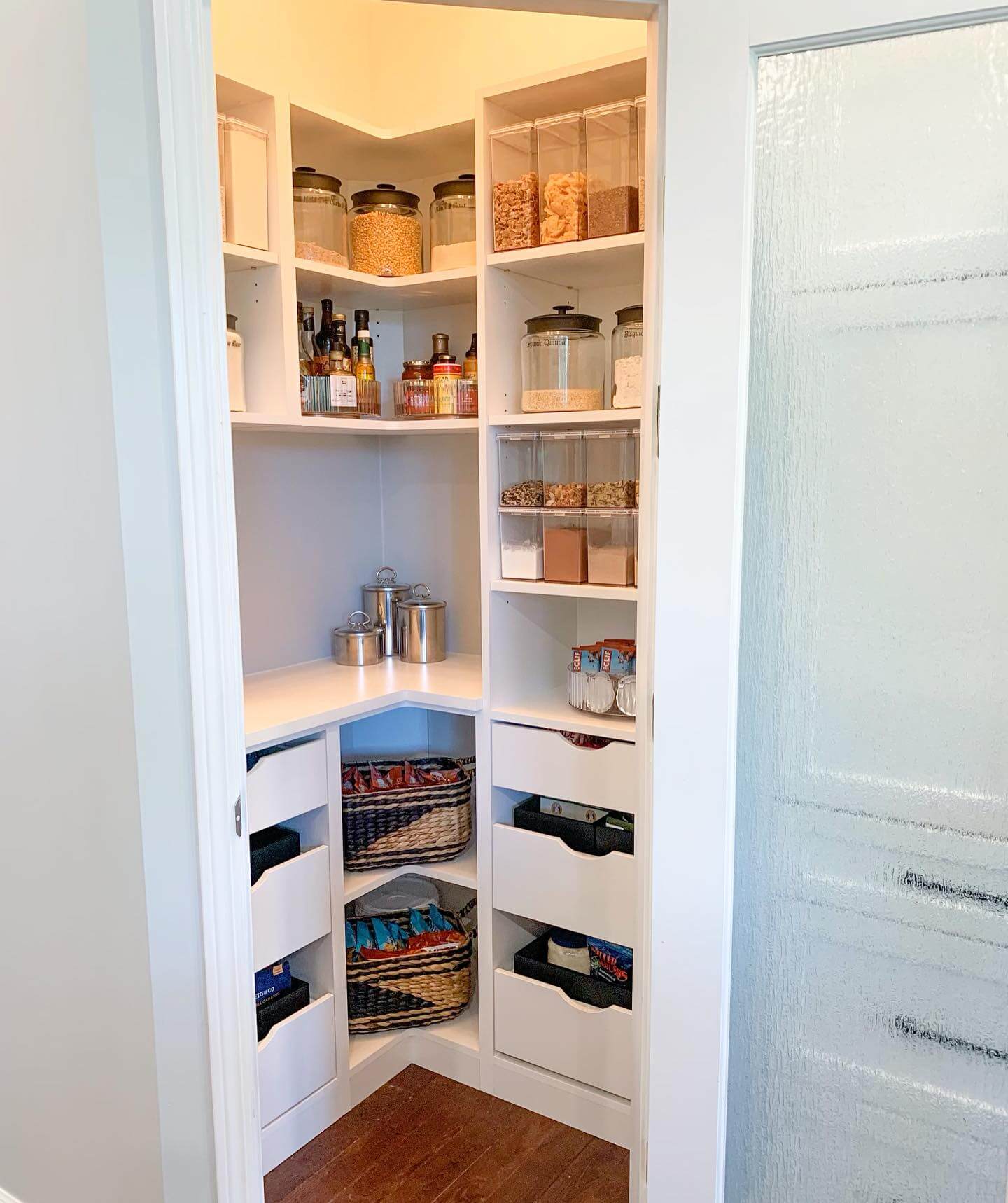 Keep Contents Visible with Angled Pull-Out Drawers