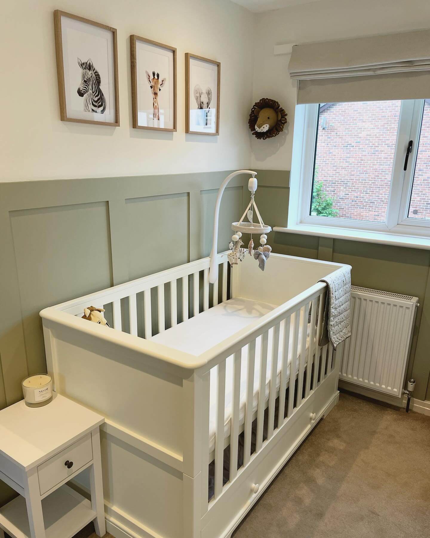 Wood-Framed Animal Art Creates a Sweet Nursery Gallery