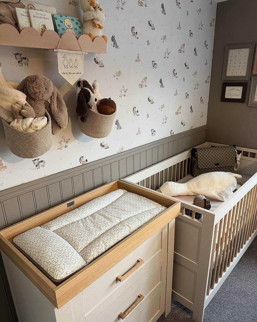 Woven Wall Baskets Keep Stuffed Animals Tidy