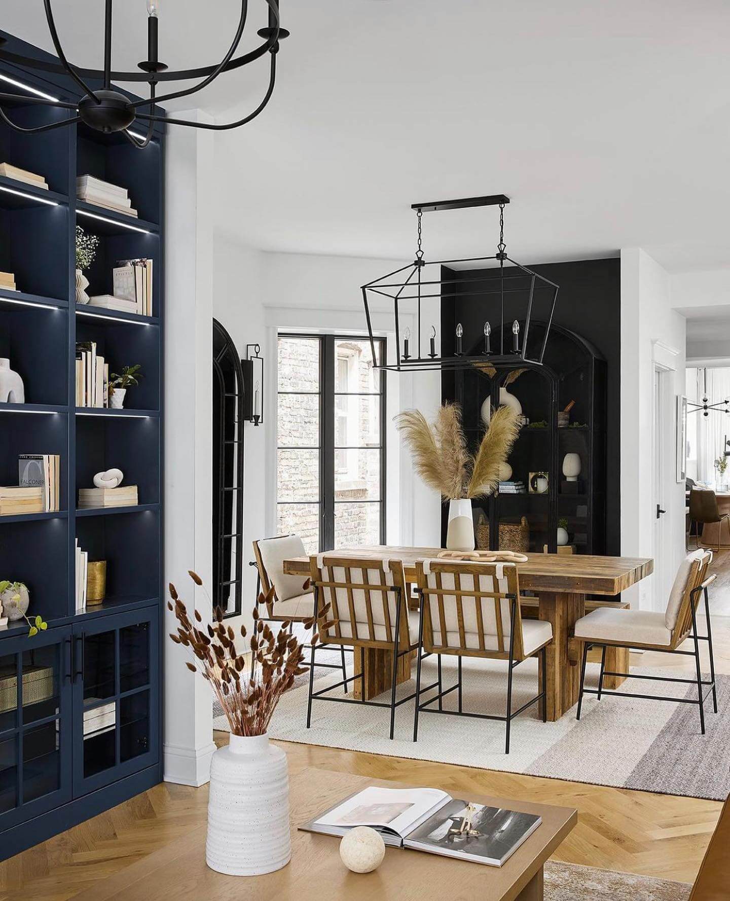 Geometric Lanterns Add Open, Airy Structure Above Your Table