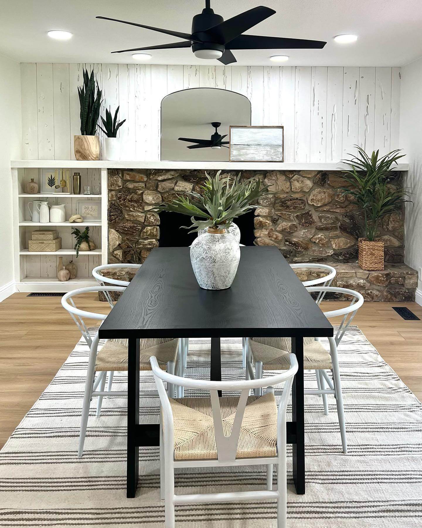 Textured White Plank Wall Adds Rustic Charm