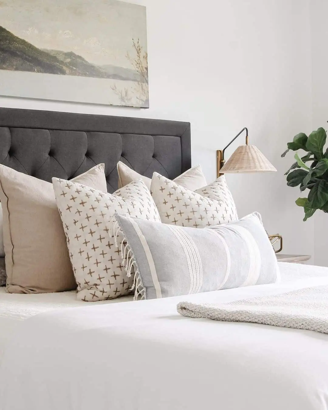Striped Lumbar Pillow With Tassels Adds Soft Texture
