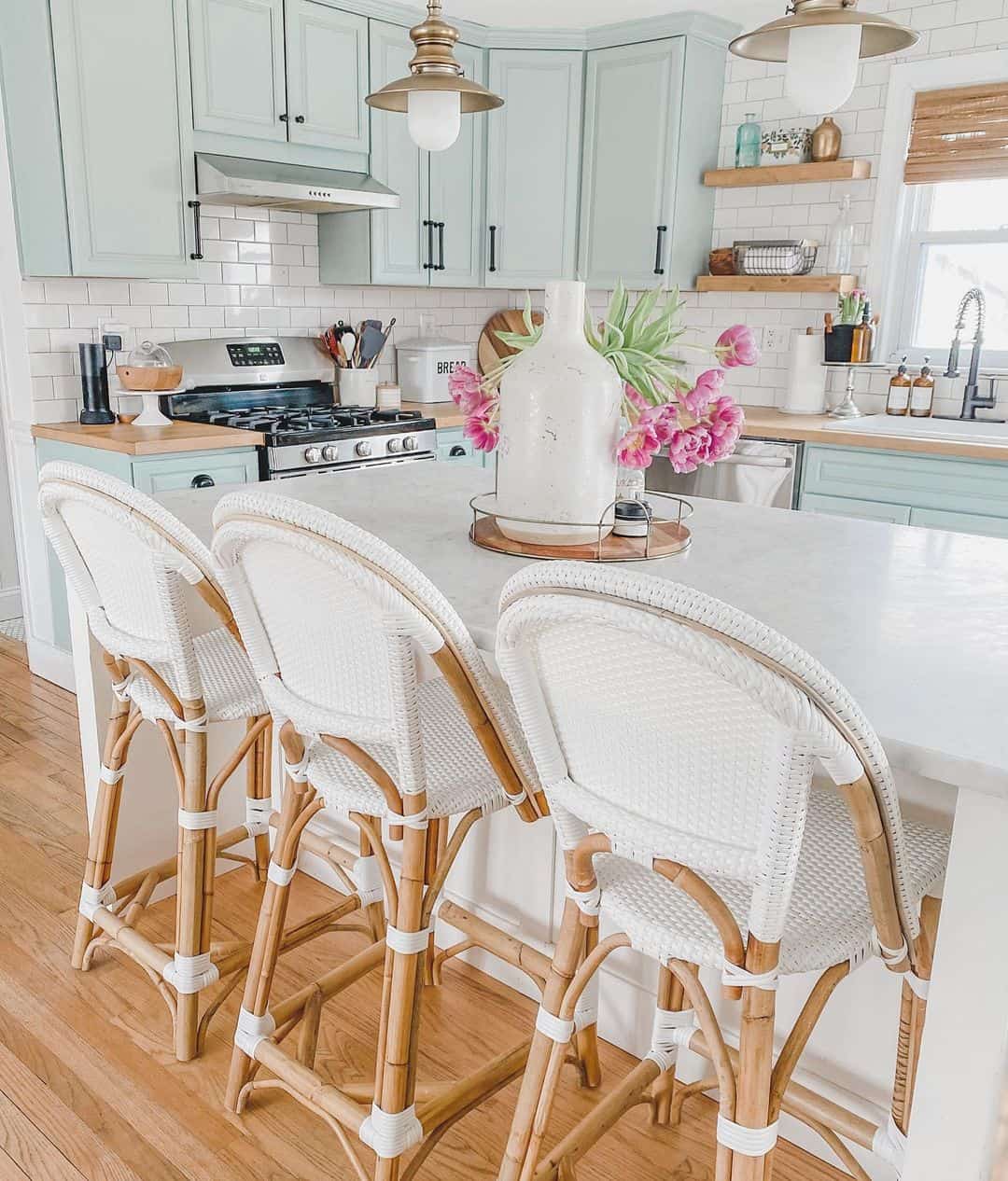 Crisp White Subway Tile Backsplash