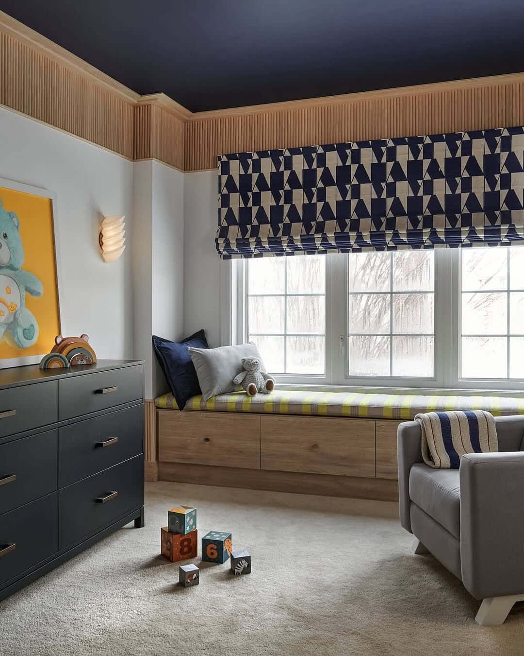 Built-in Window Seat Adds Cozy Storage