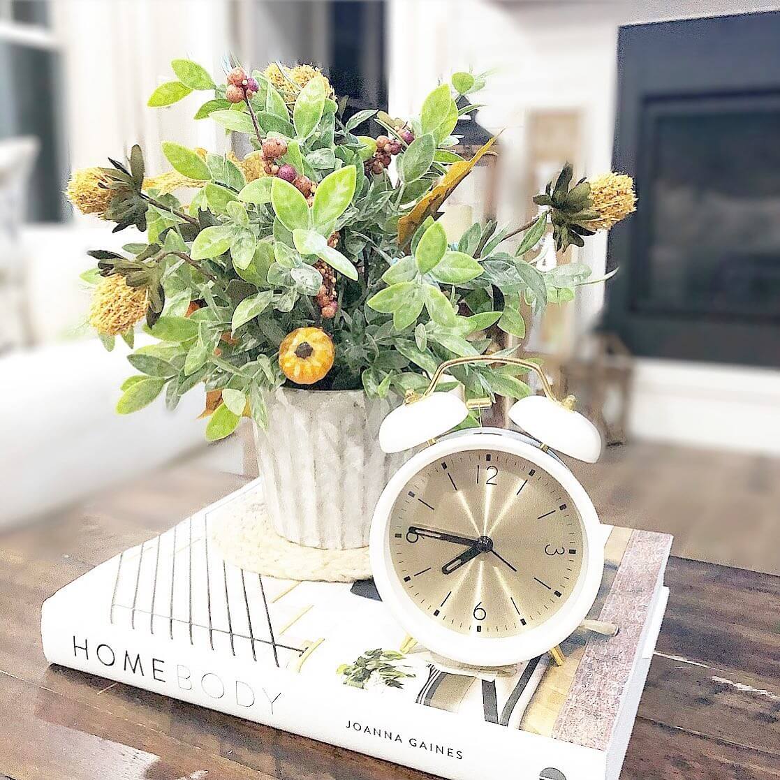 Incorporate Retro Charm with a White Alarm Clock