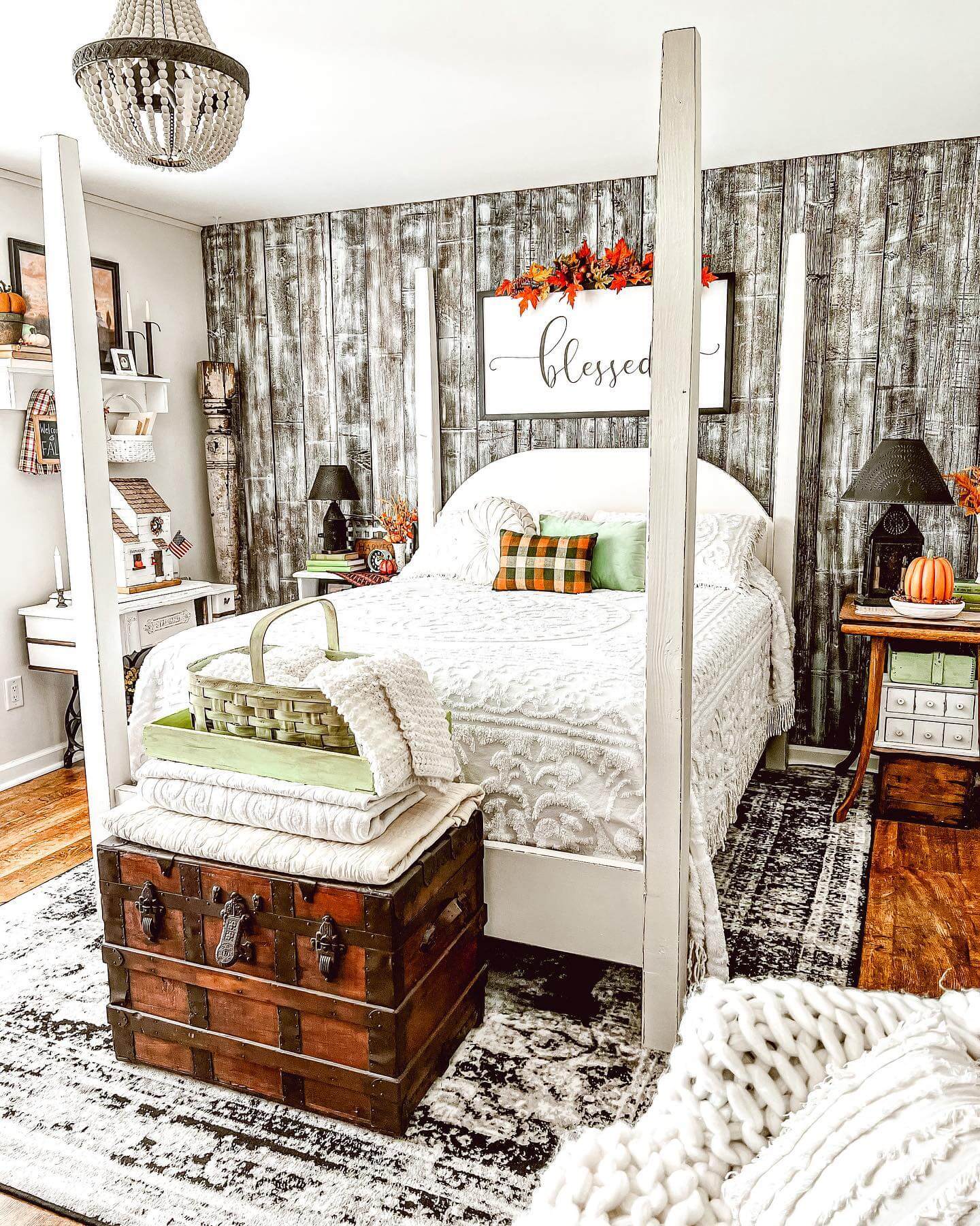 Vintage Trunk Adds Rustic Storage and Layering
