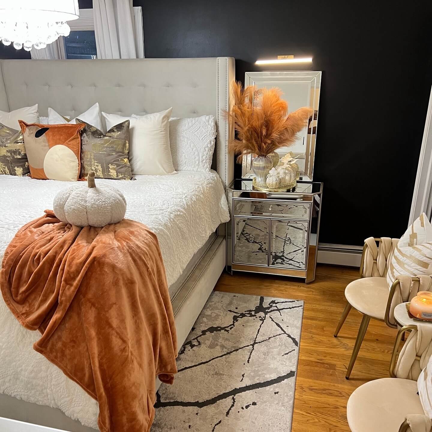 Plush Pumpkin and Textured Throw Blanket for Cozy Bed