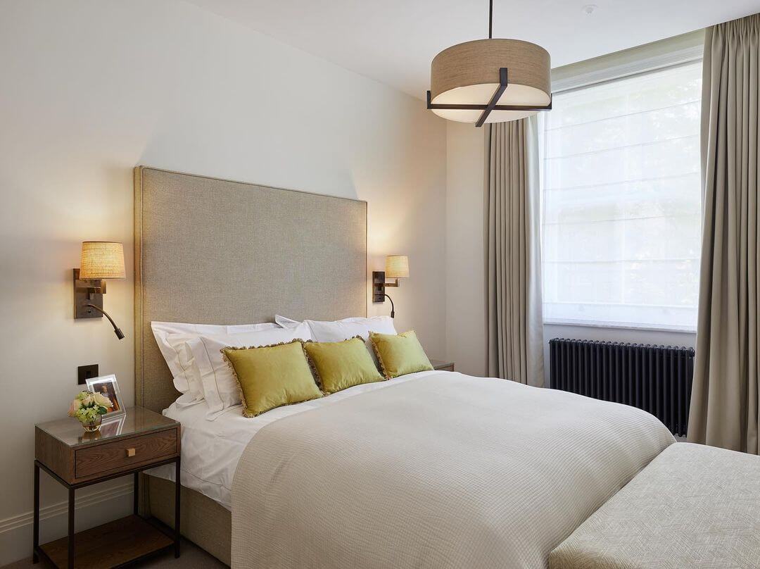 Textured Upholstered Headboard Adds Softness and Warmth