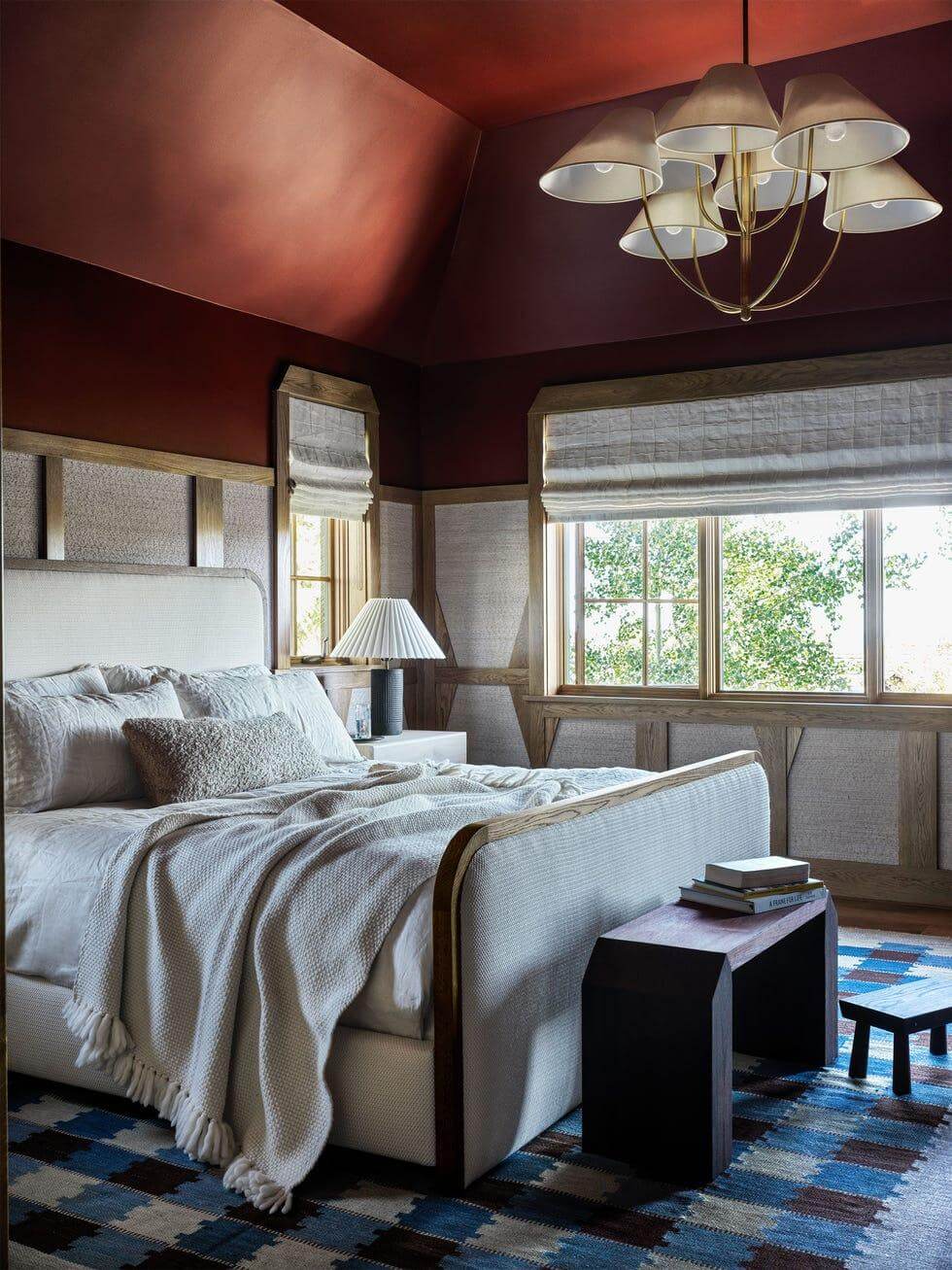 Textured Wall Paneling Creates a Cozy Bedroom Atmosphere