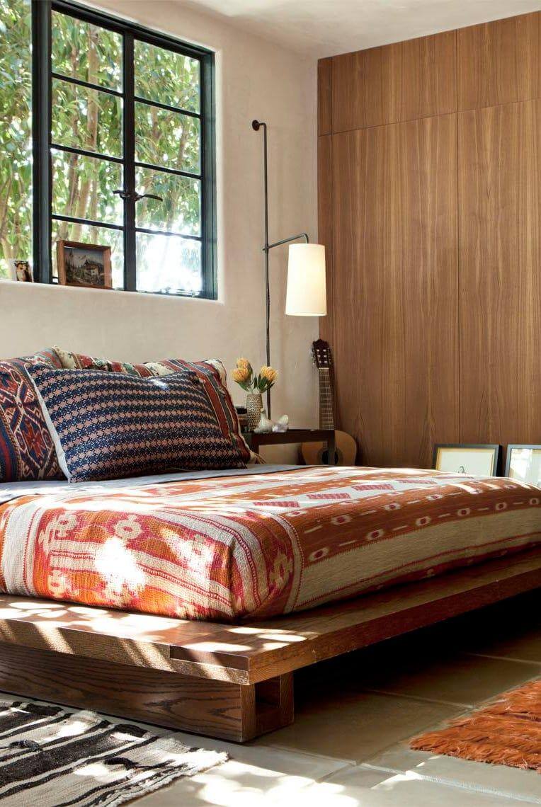 Platform Bed Frame With Integrated Storage