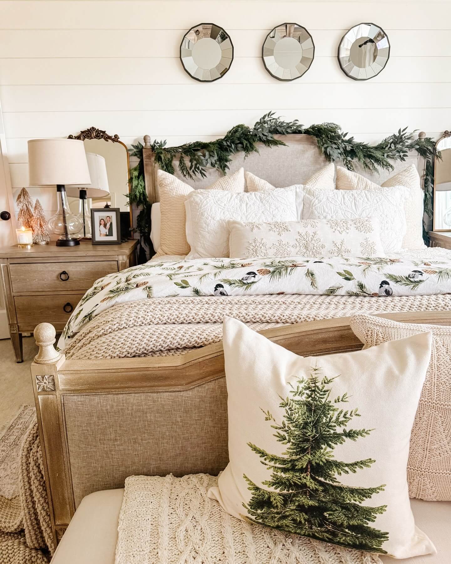 Layered Bedding Creates a Plush, Inviting Farmhouse Haven