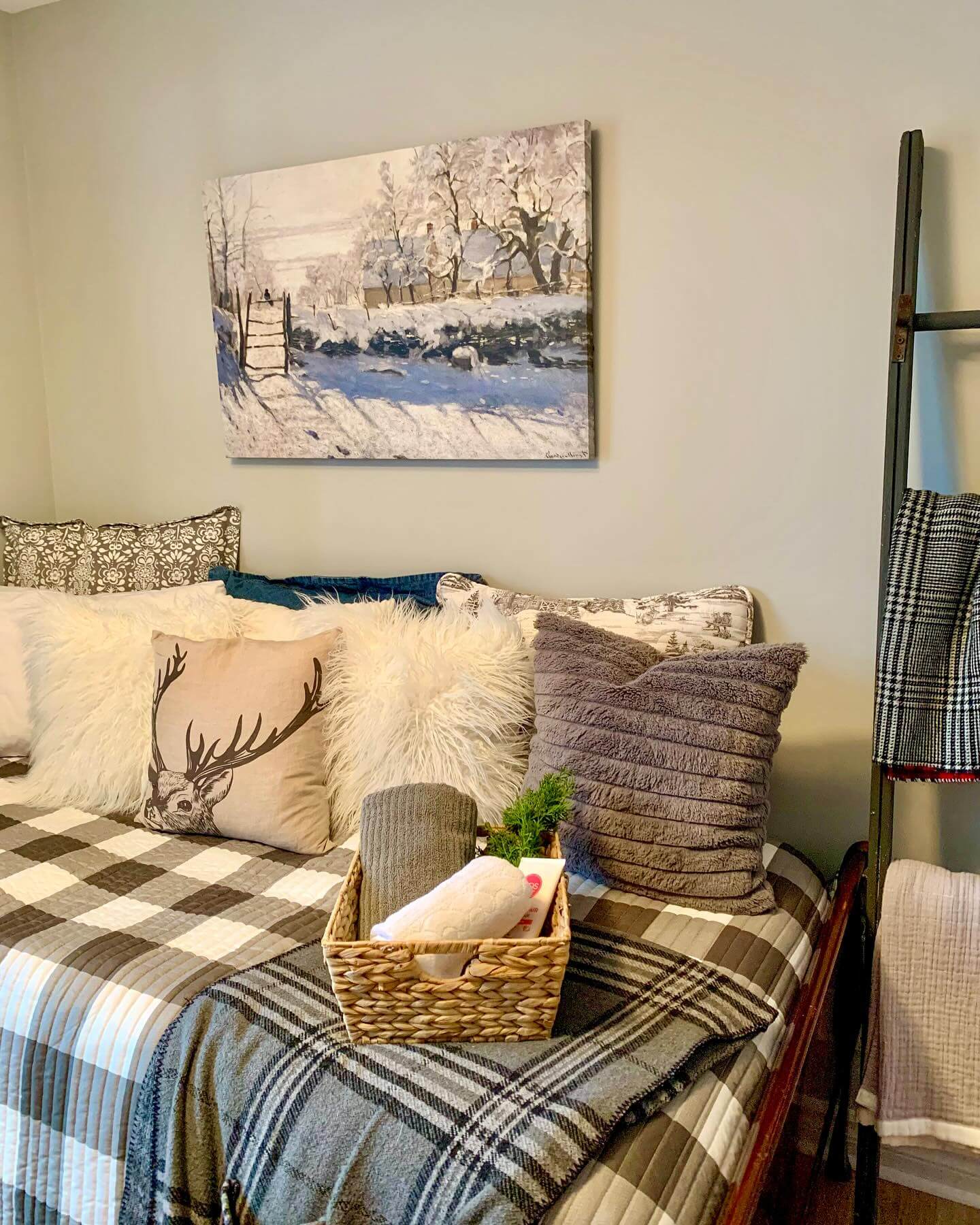 Keep Cozy Essentials in a Bedside Woven Basket