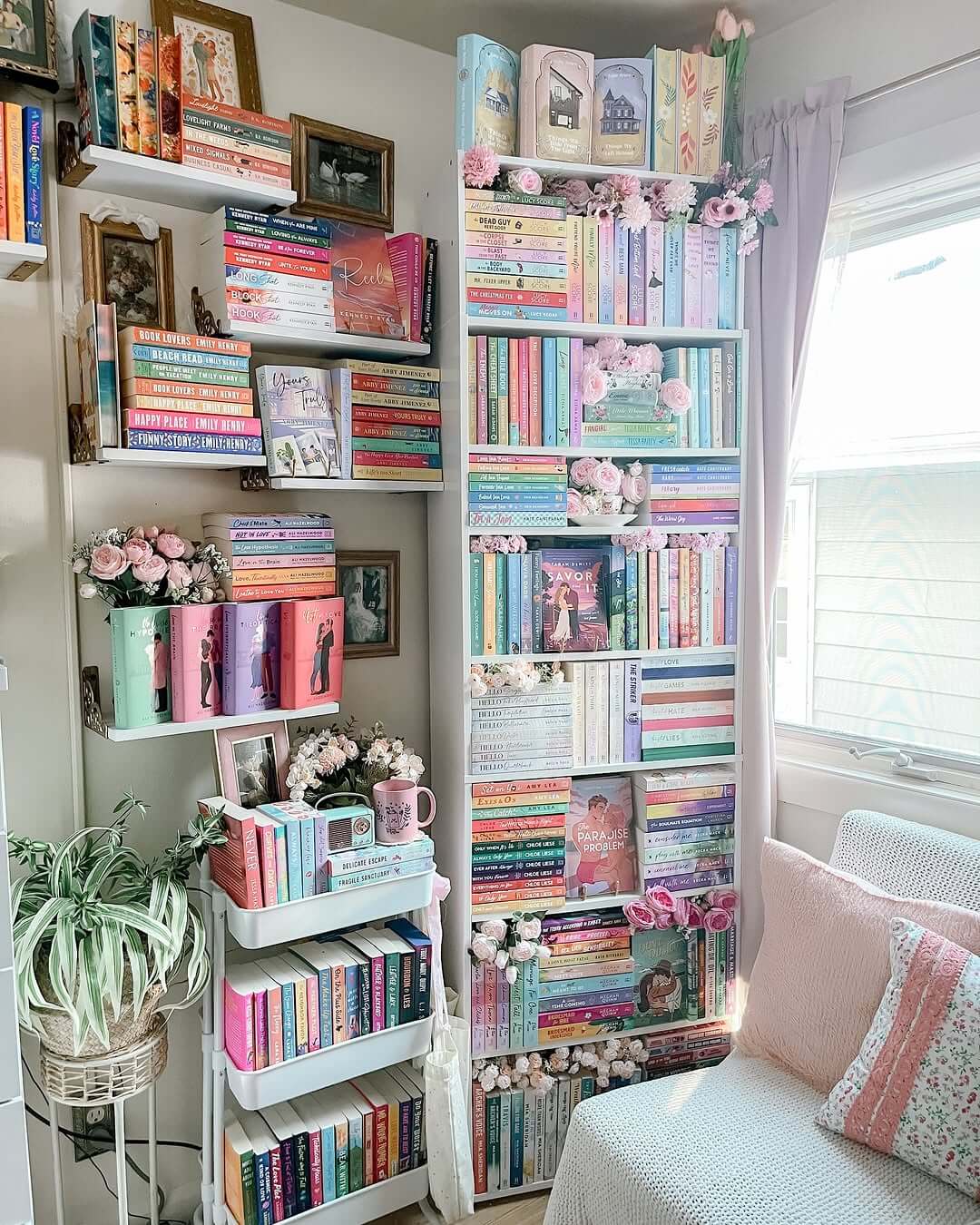 Pastel Shelves with Floral Garlands