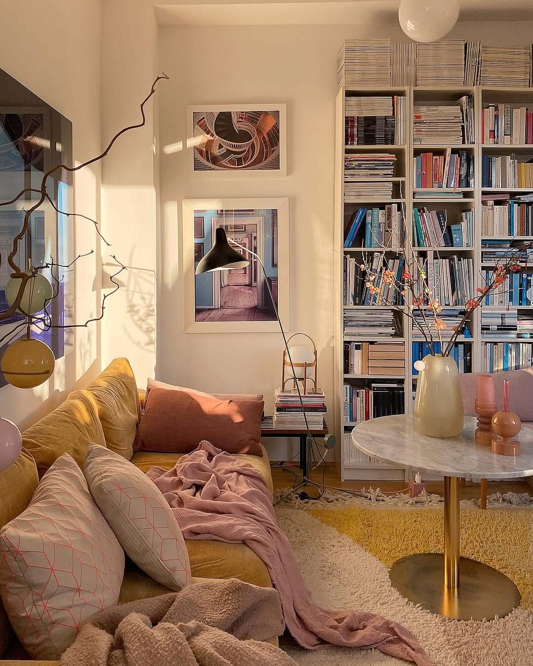Floor-to-Ceiling Shelves for Maximum Book Storage