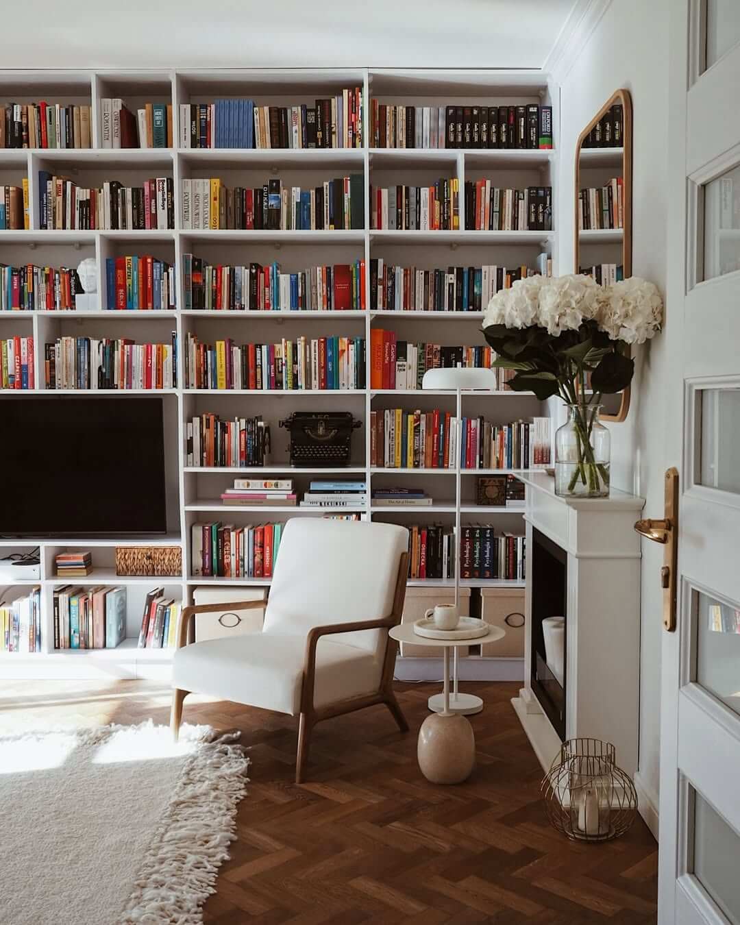 Built-In Bookshelves for a Library Ambiance
