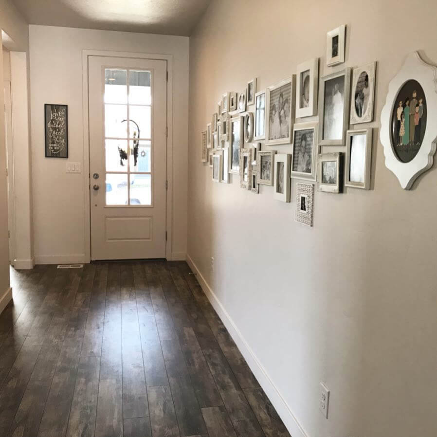 Mix Frame Styles for an Eclectic Hallway Display