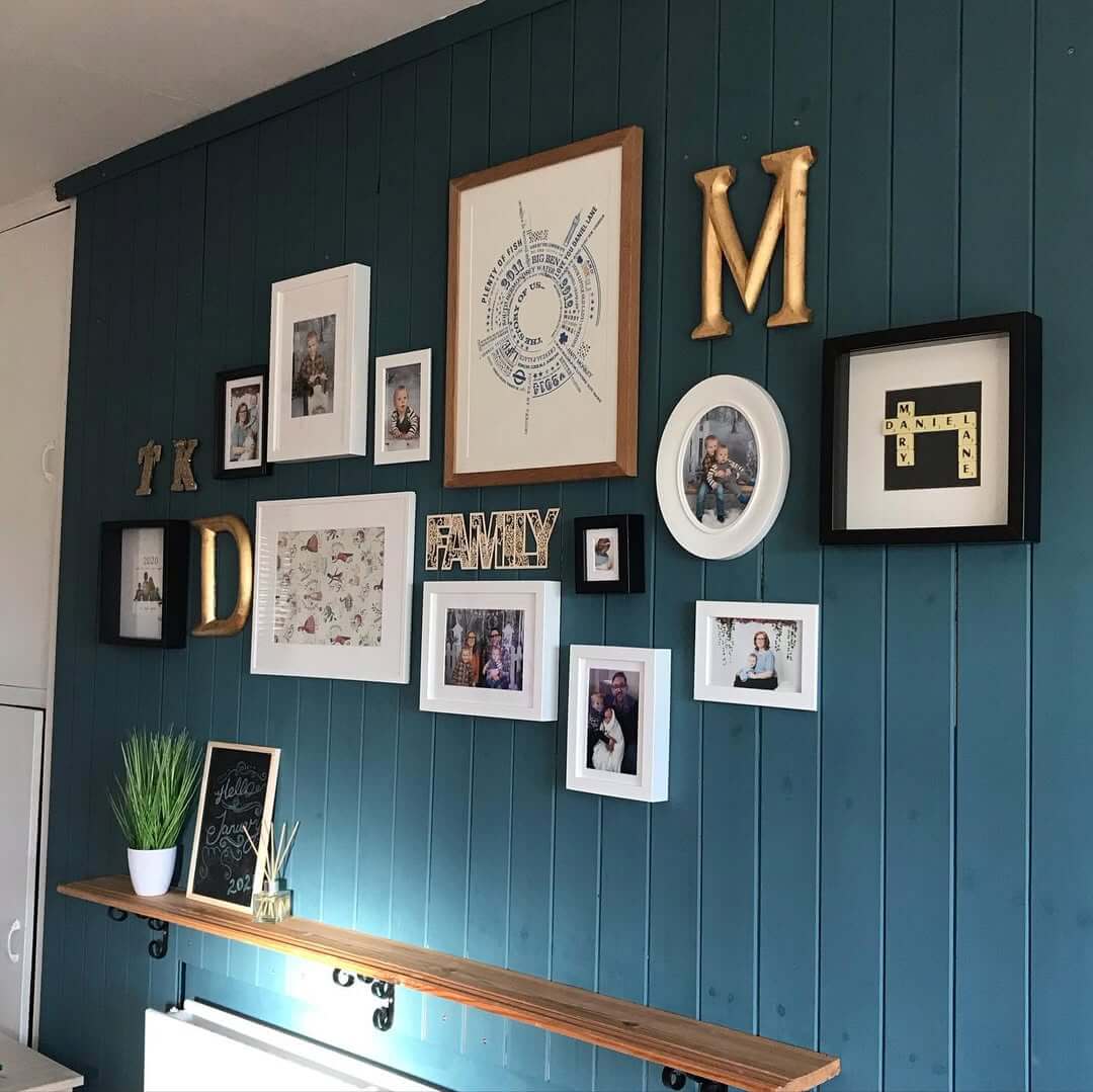 Gold Monogram Letters Add Dimensionality to Your Gallery Wall