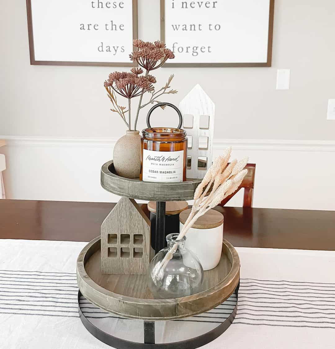 Cozy Vignettes with Wooden Houses and Candles