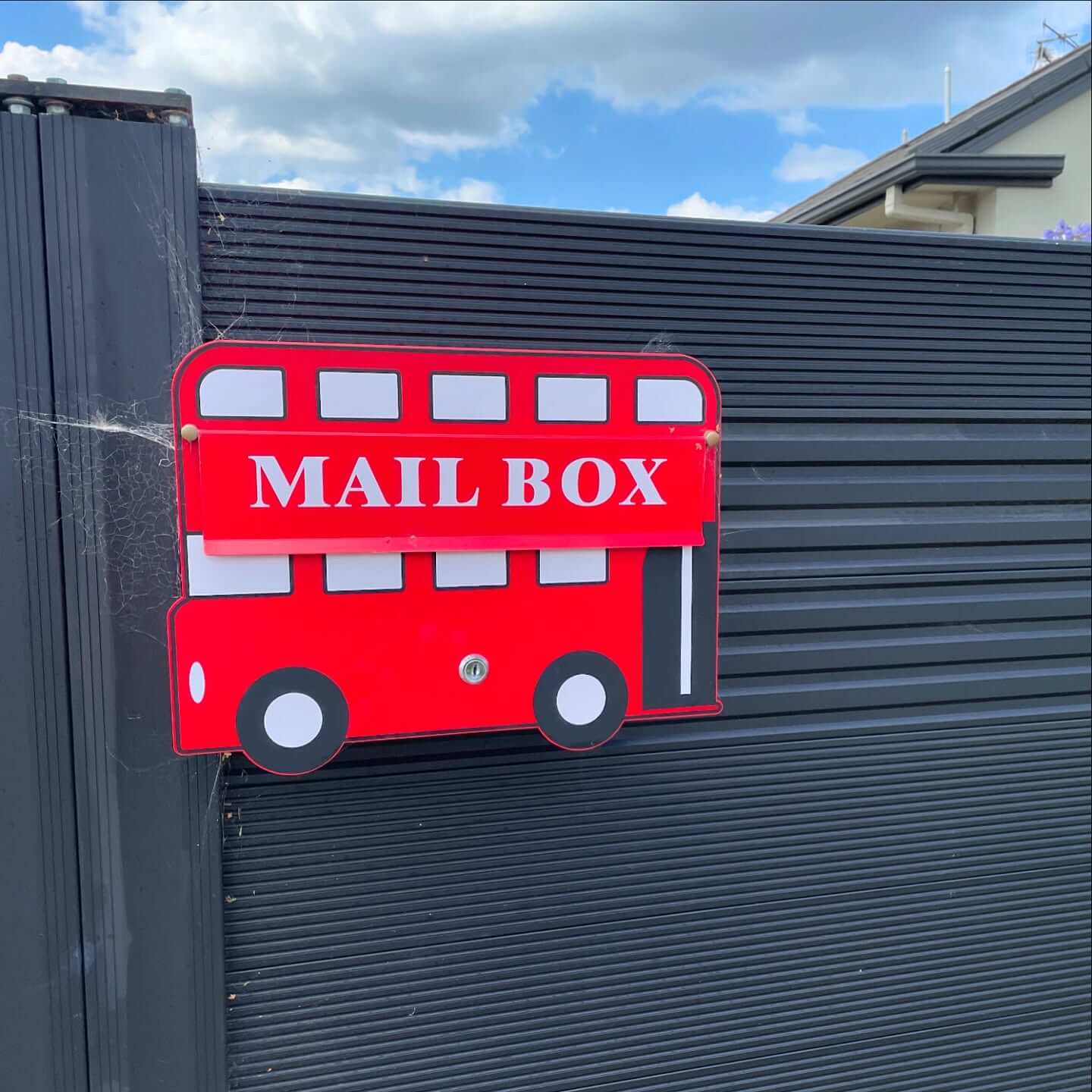 Whimsical Double-Decker Bus Mailbox
