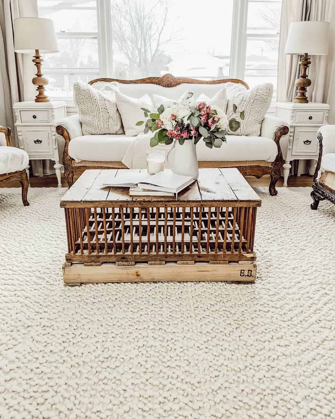 Wooden Crate Coffee Table With Rustic Appeal