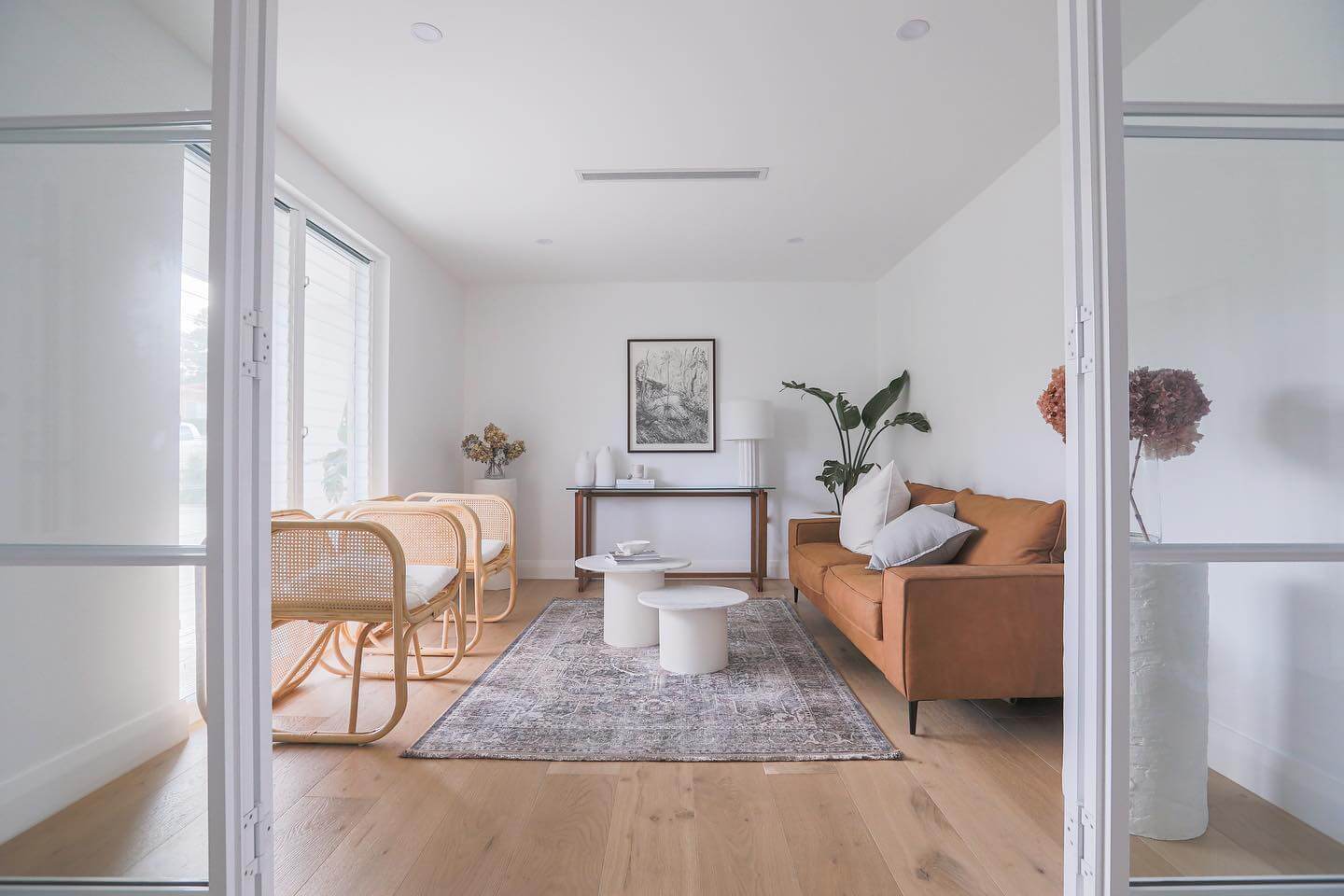 Round Pedestal Coffee Tables Create a Soft Focal Point