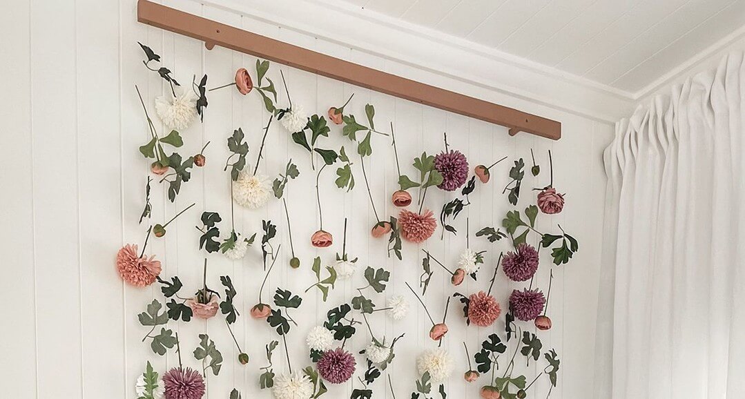 Drape a Floral Garland for a Whimsical Vertical Accent