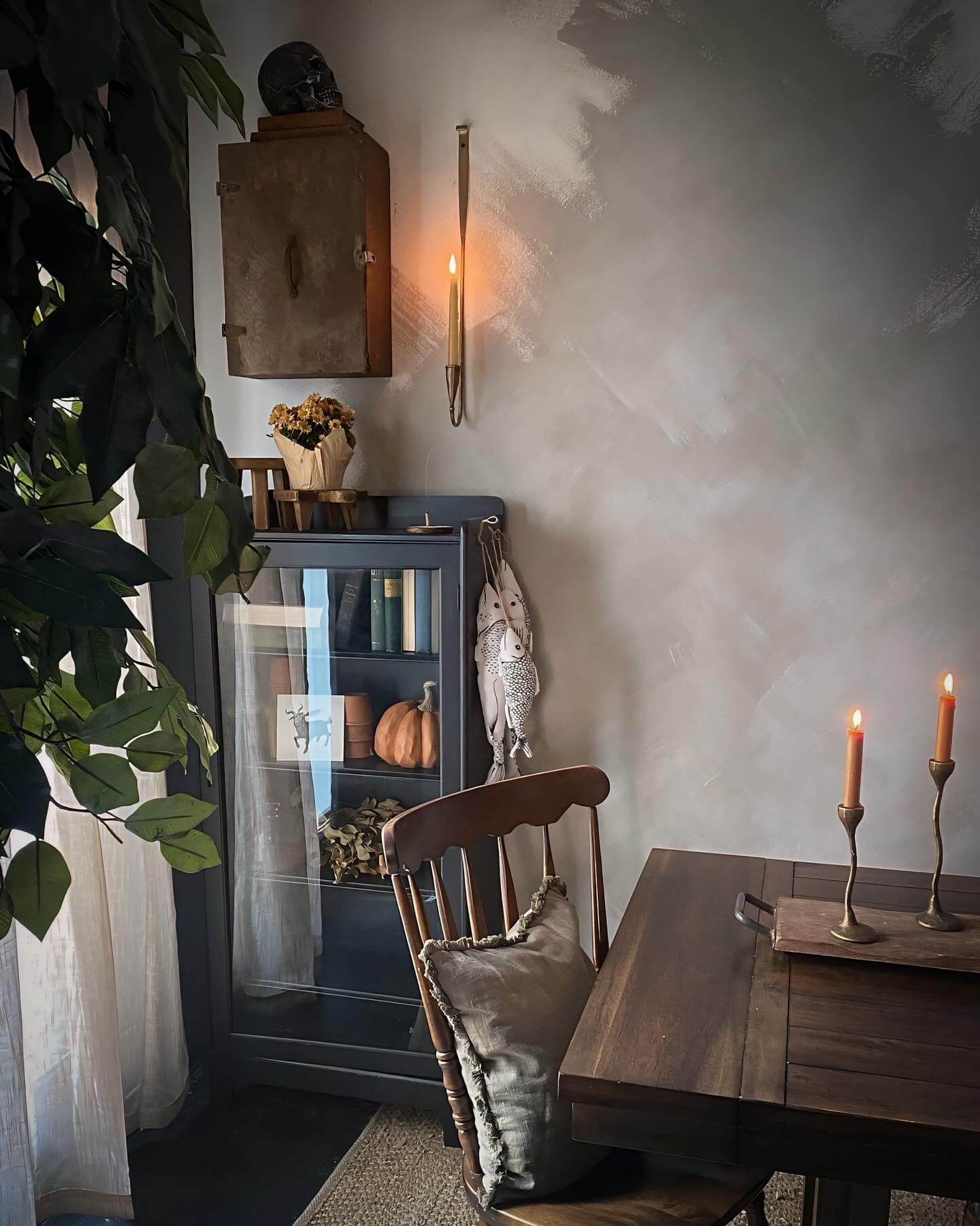 Mount a Distressed Cabinet for a Gothic Statement