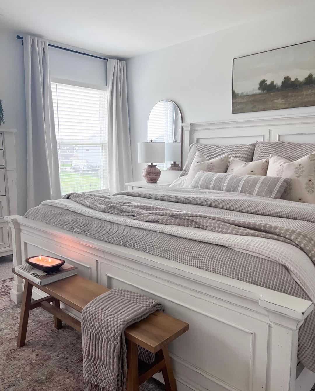 Place a Simple Wooden Bench for Candles and Books