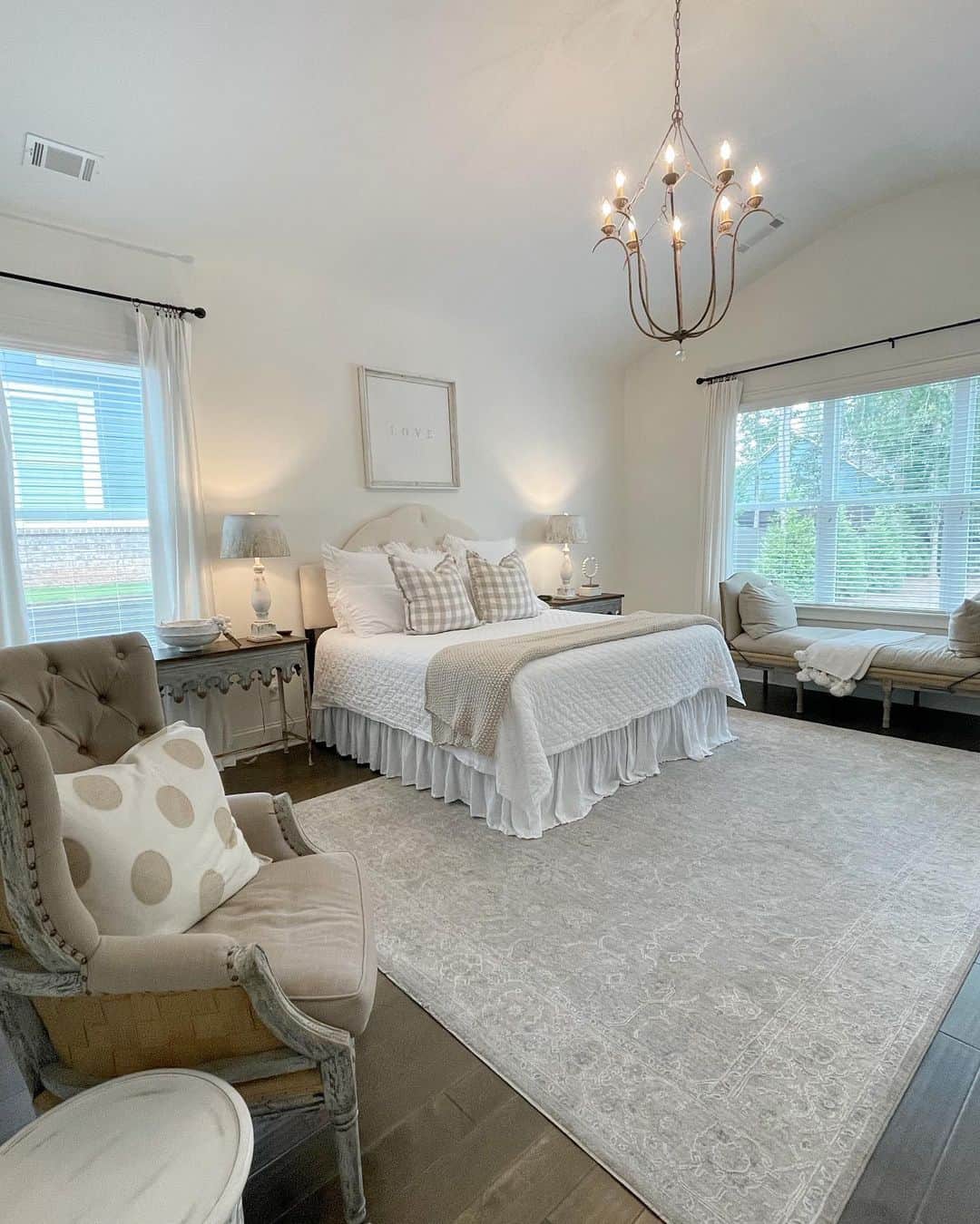Framed 'Love' Art Adds a Gentle Sentiment Above the Bed