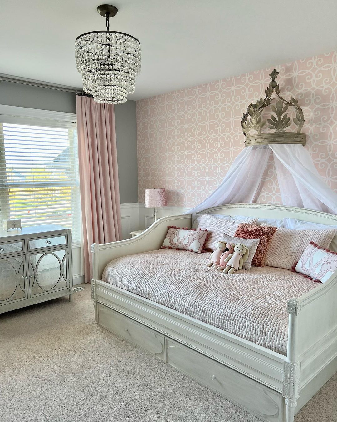 Regal Bed Focal Point with an Ornate Crown Canopy