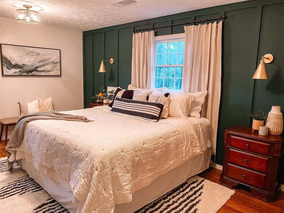 Deep Green Vertical Paneling Adds Architectural Depth