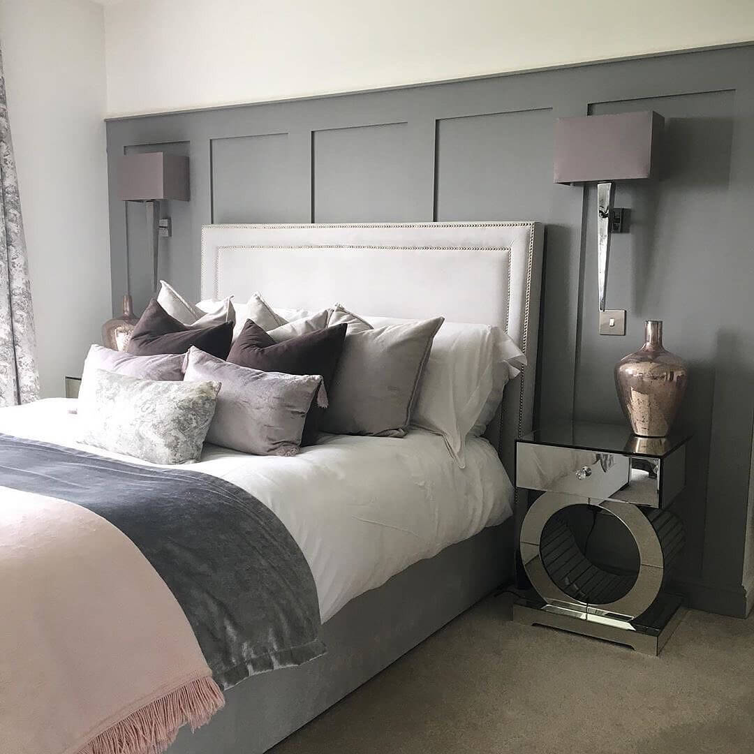 Recessed Wall Panels Add Architectural Interest to a Bedroom