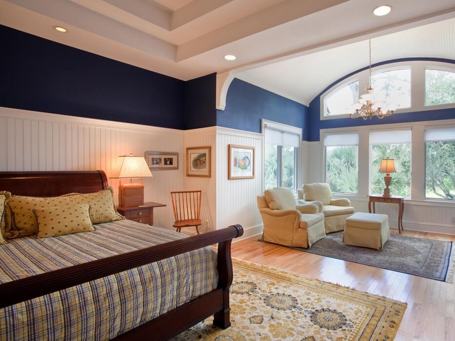 Two-Tone Navy Walls and Beadboard for Cozy Charm