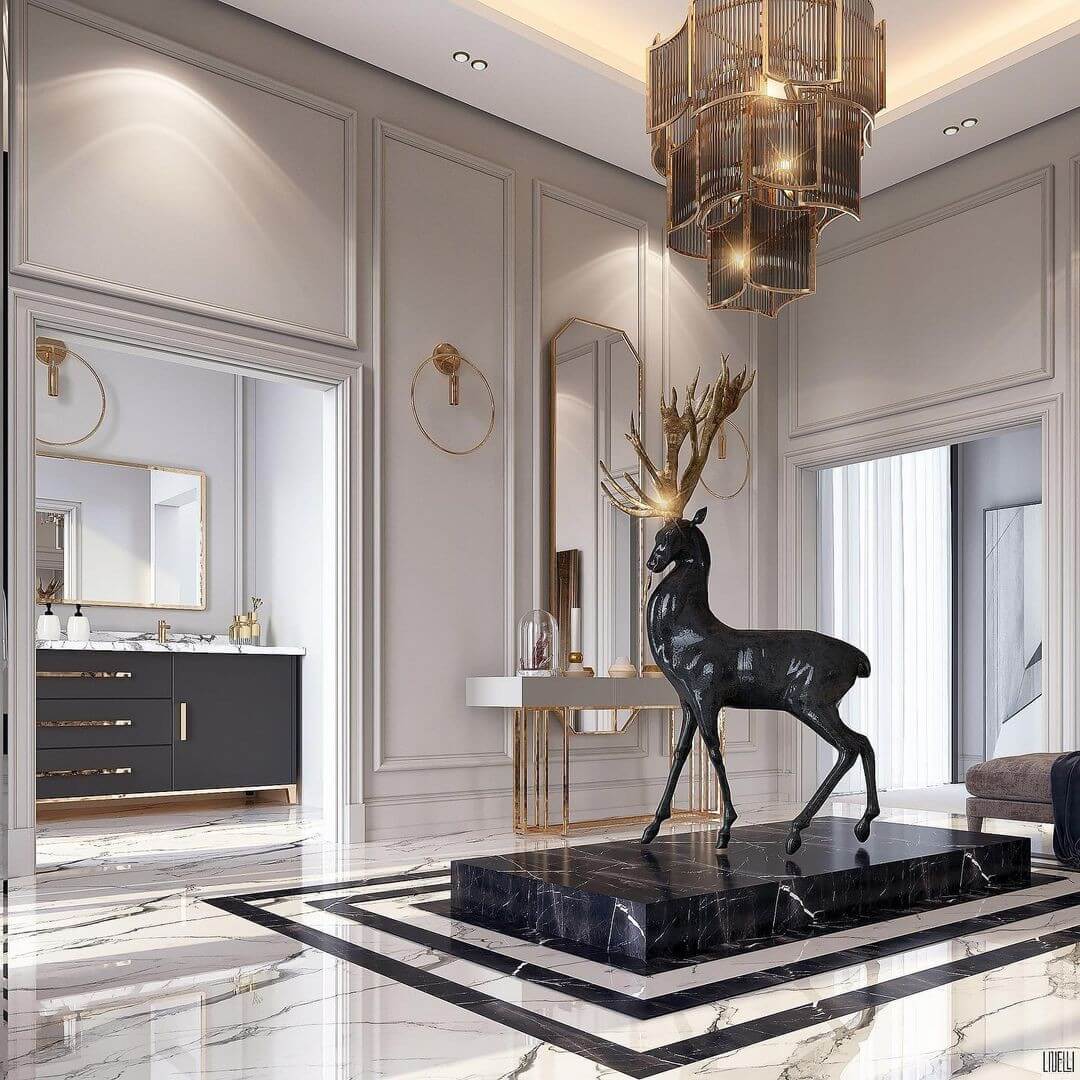 Drape Your Entry in Luxury with a Tiered Brass Chandelier