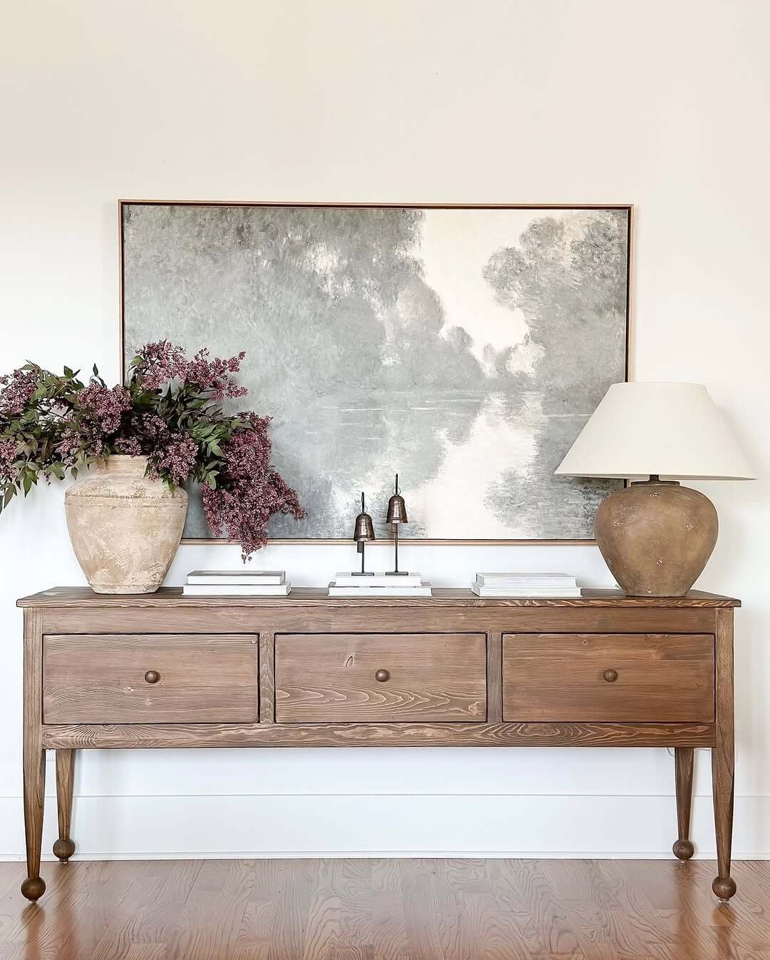Textured Vase Holds Dramatic Purple Branches