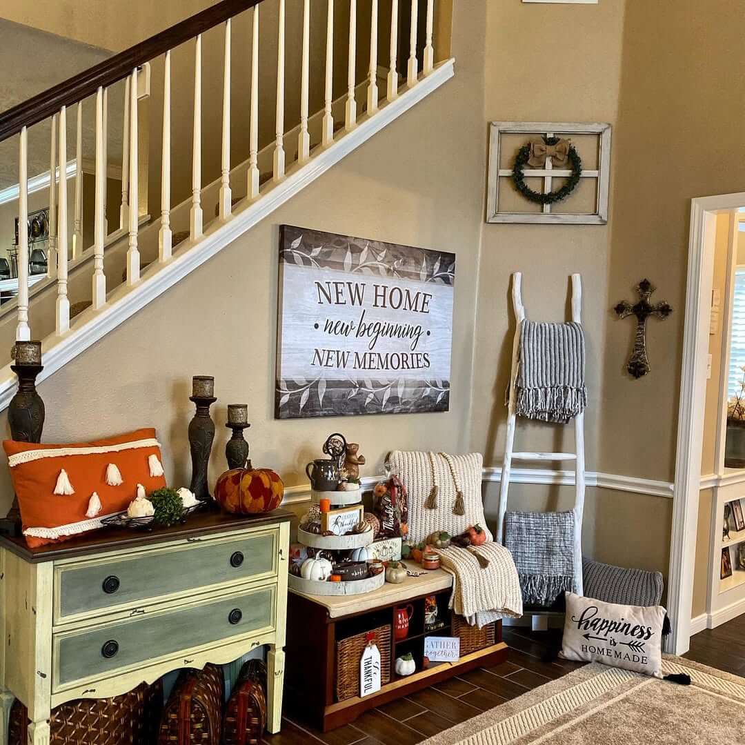 Tiered Tray With Fall Accents Creates a Charming Display