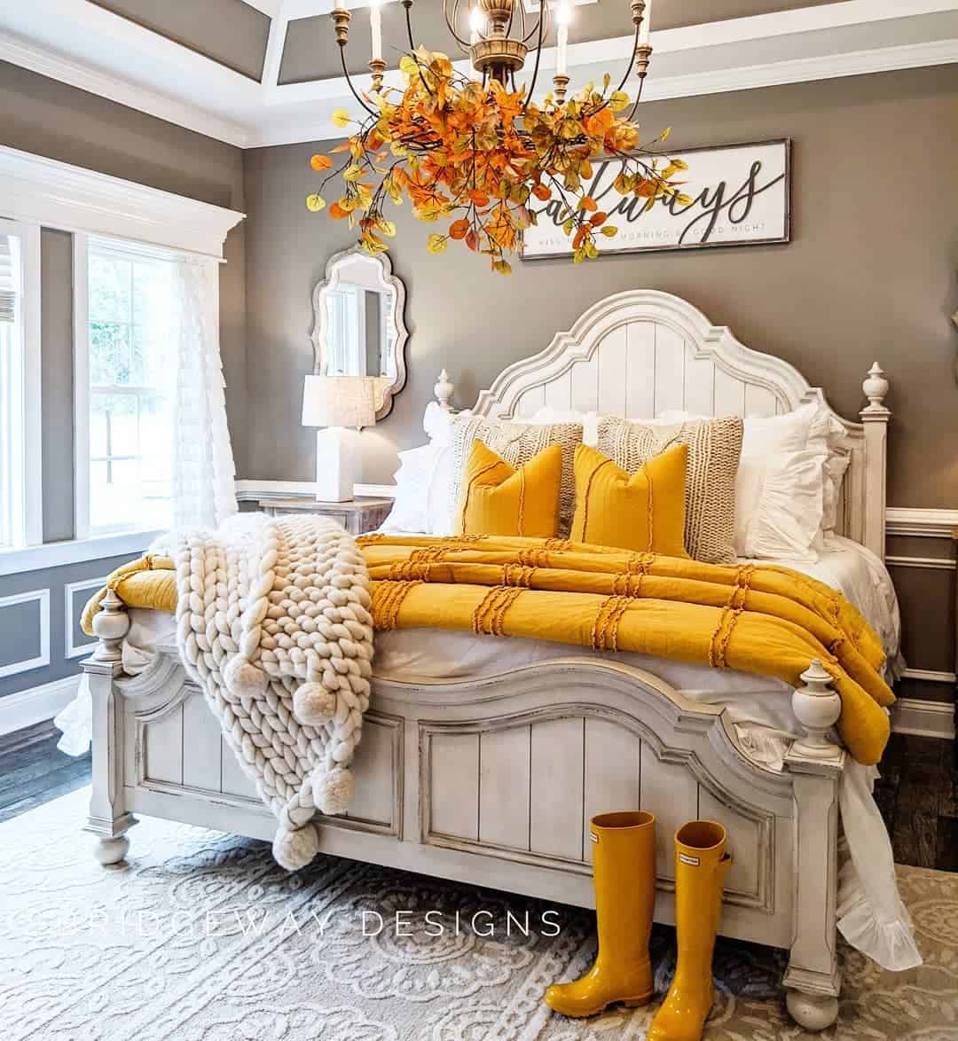 Chunky Knit Throw with Pom-Poms Adds Cozy Texture