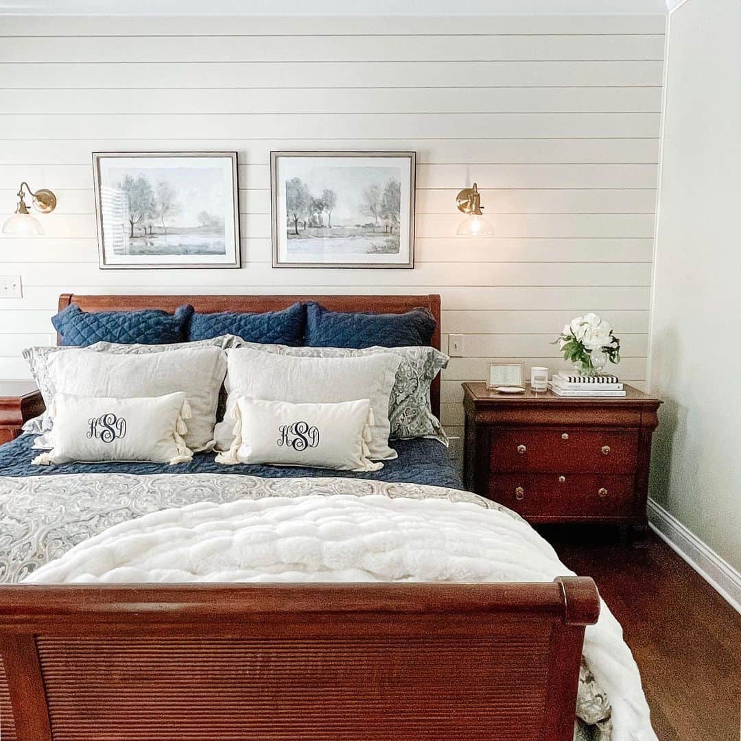 Dark Wood Bed Frame With Matching Nightstand