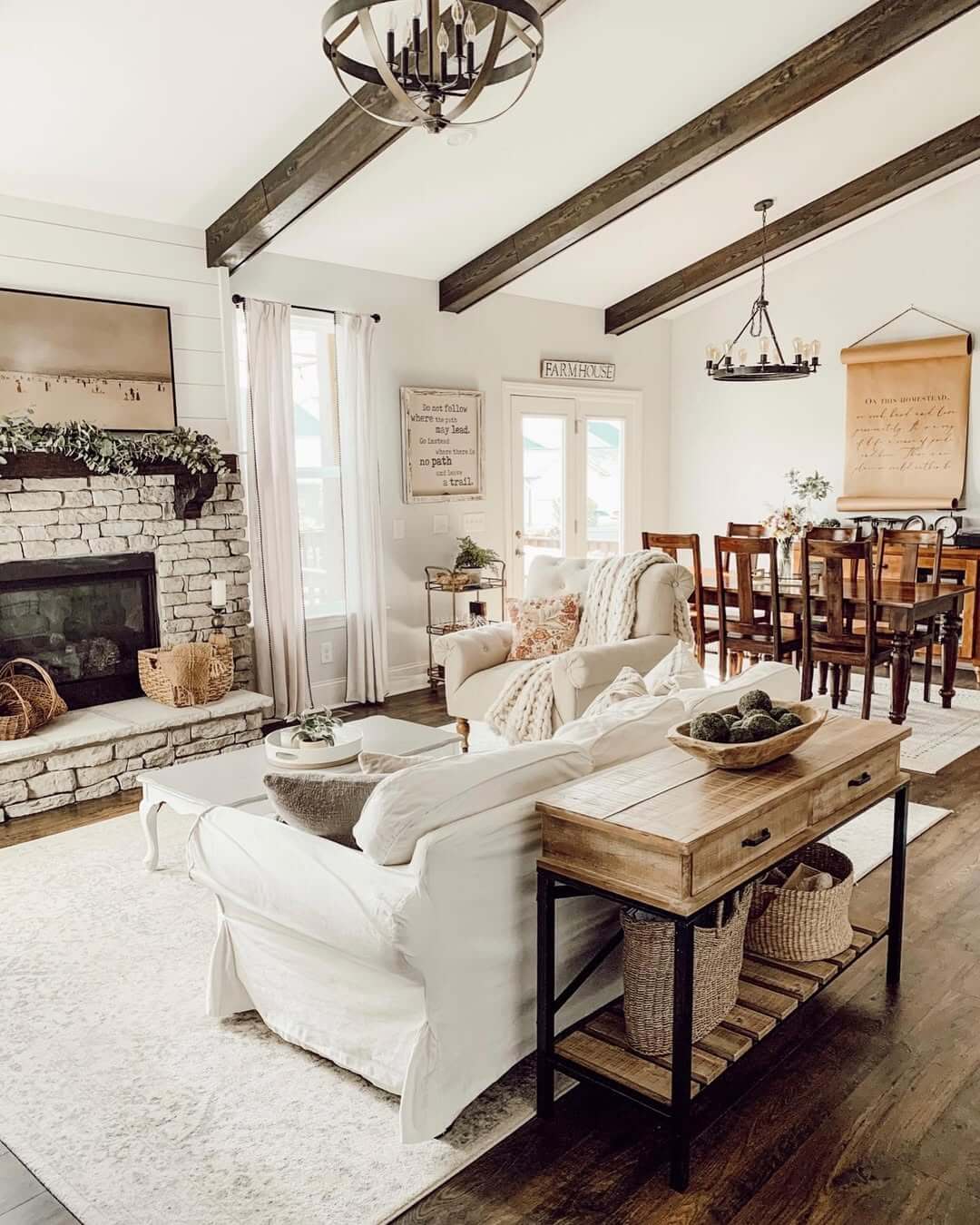 Provide Rustic Display Space with a Wooden Console