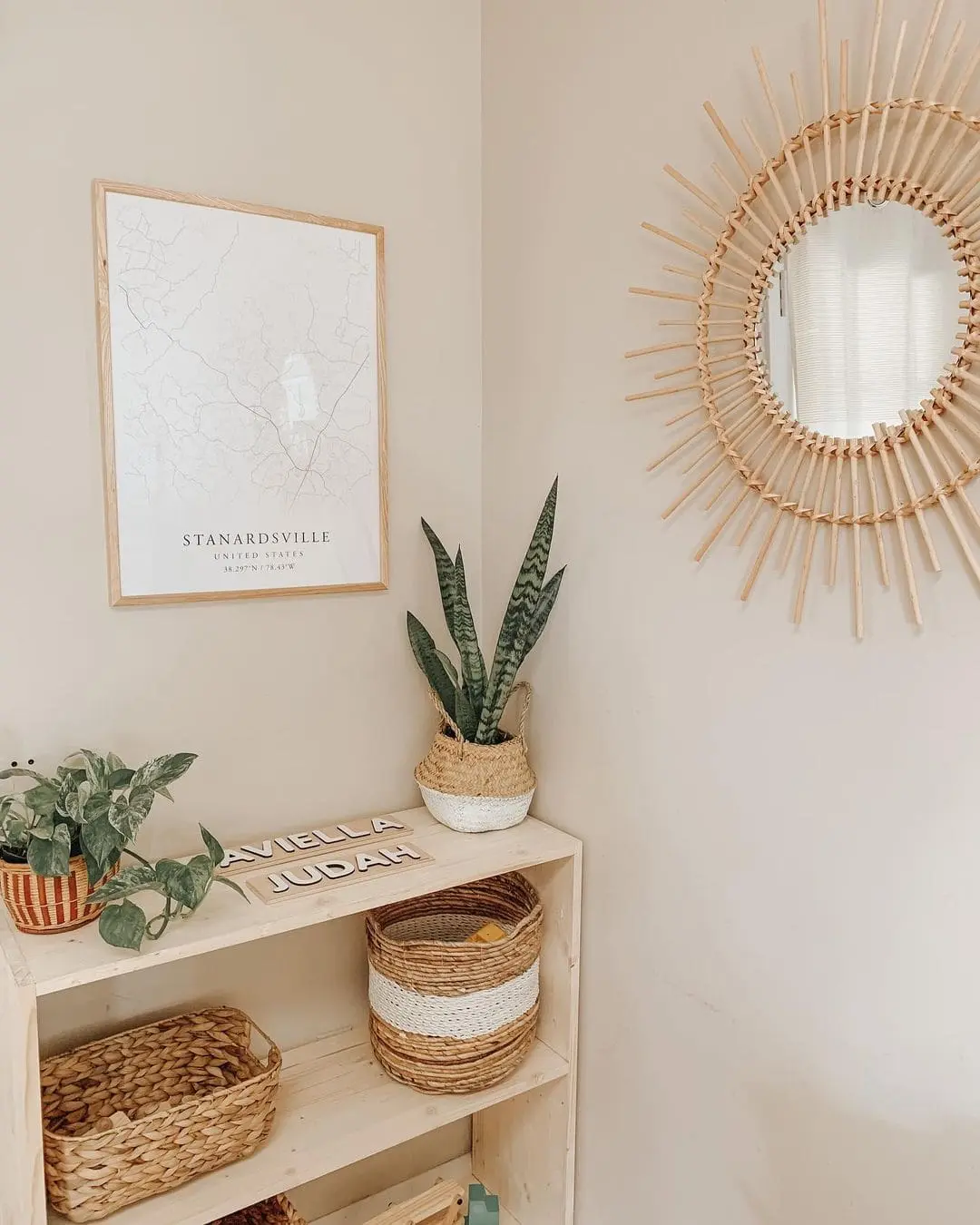 Rattan Sunburst Mirror Adds a Natural Focal Point