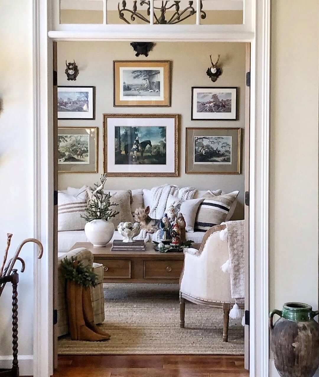 Grouped Equestrian Art Adds a Narrative to the Walls
